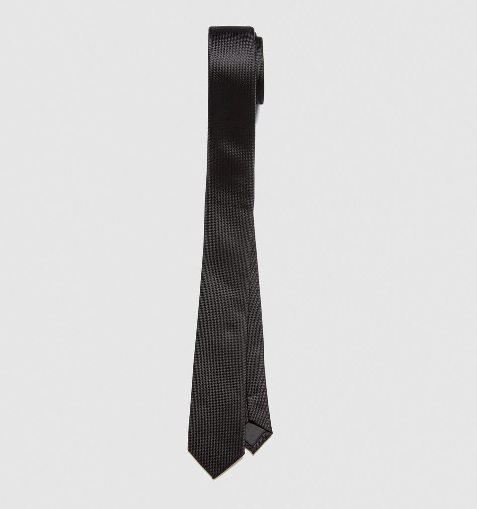 Jacquard tie - null - Black | Sisley image number 1